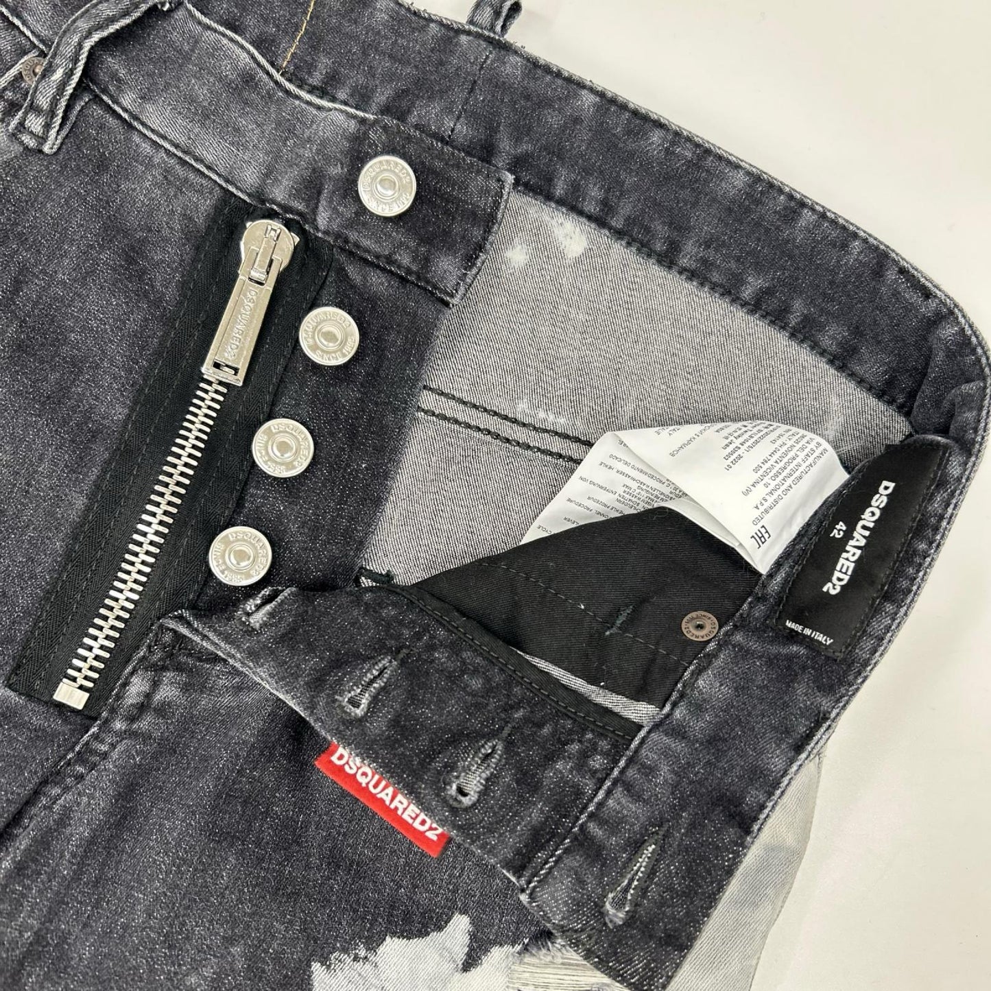 DSQUARED2 22AW Super Twinky Paint Denim Multi Size 42