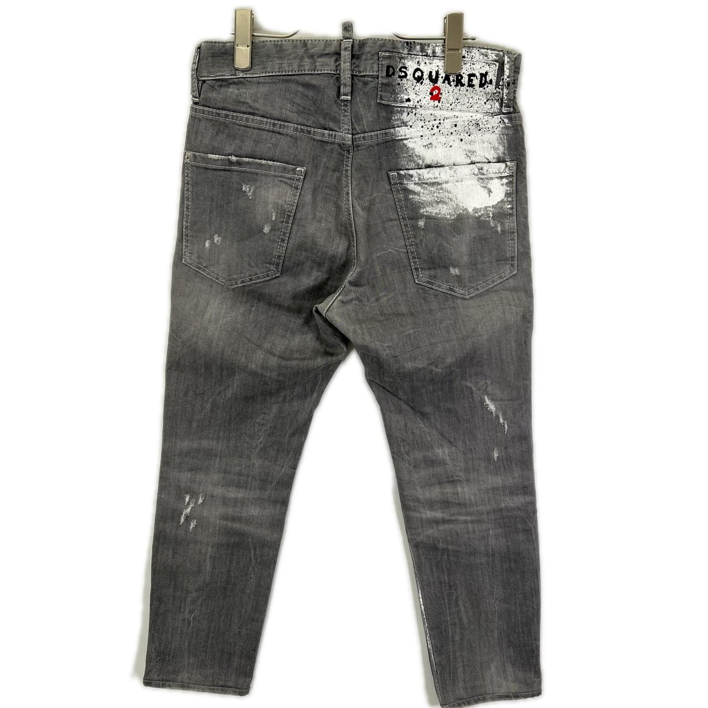 DSQUARED 22SS Cool Guy D Paint Denim Jeans Gray Size 44