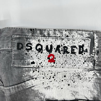 DSQUARED 22SS Cool Guy D Paint Denim Jeans Gray Size 44