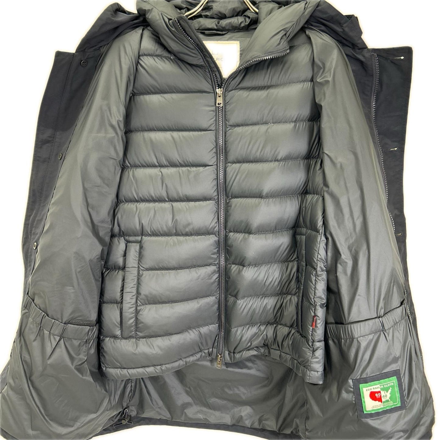 WOOLRICH ECO PARKA 3IN1 Down Jacket Blue Cotton Size M