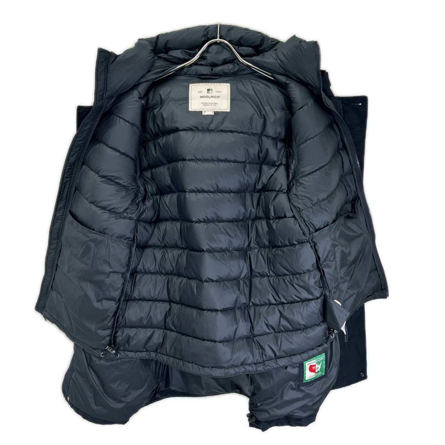 WOOLRICH ECO PARKA 3IN1 Down Jacket Blue Cotton Size M
