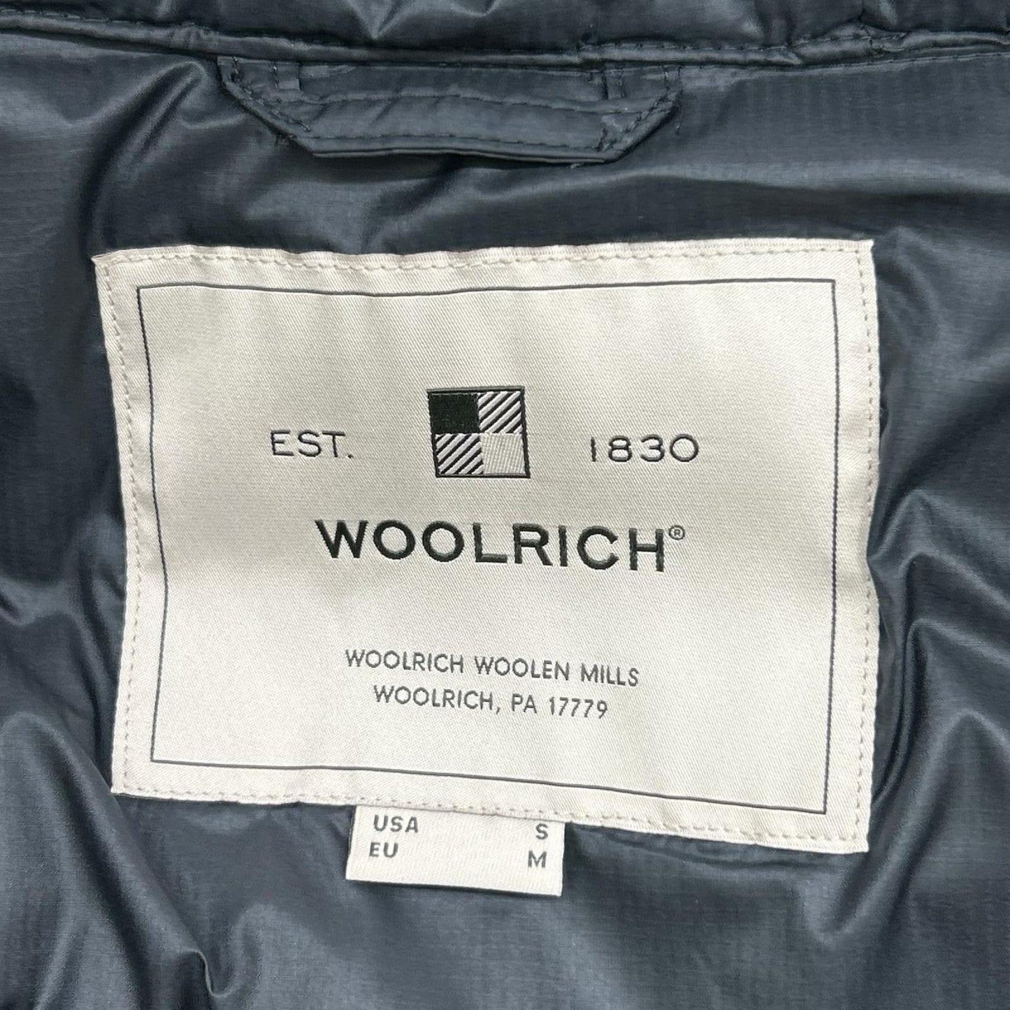 WOOLRICH ECO PARKA 3IN1 Down Jacket Blue Cotton Size M