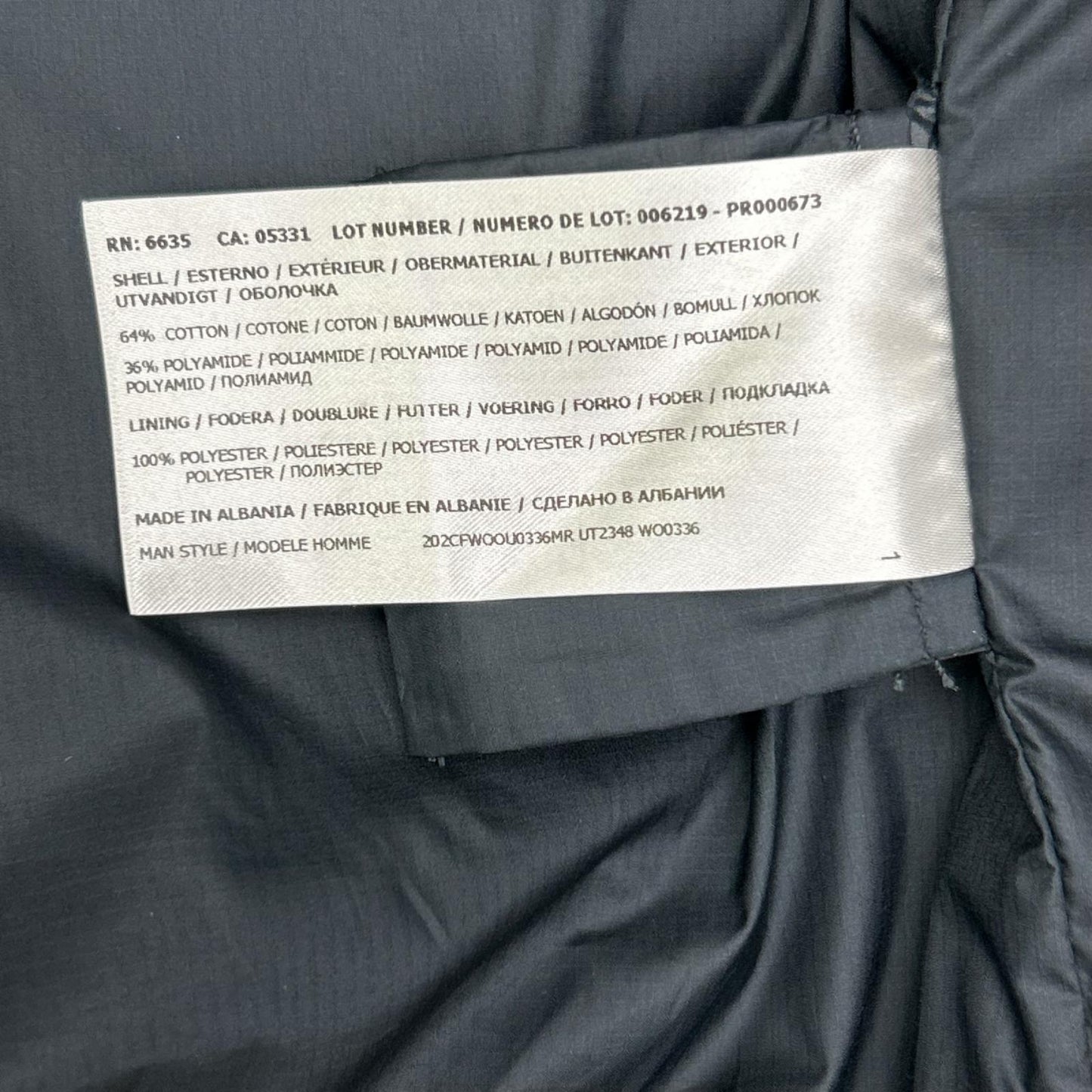 WOOLRICH ECO PARKA 3IN1 Down Jacket Blue Cotton Size M