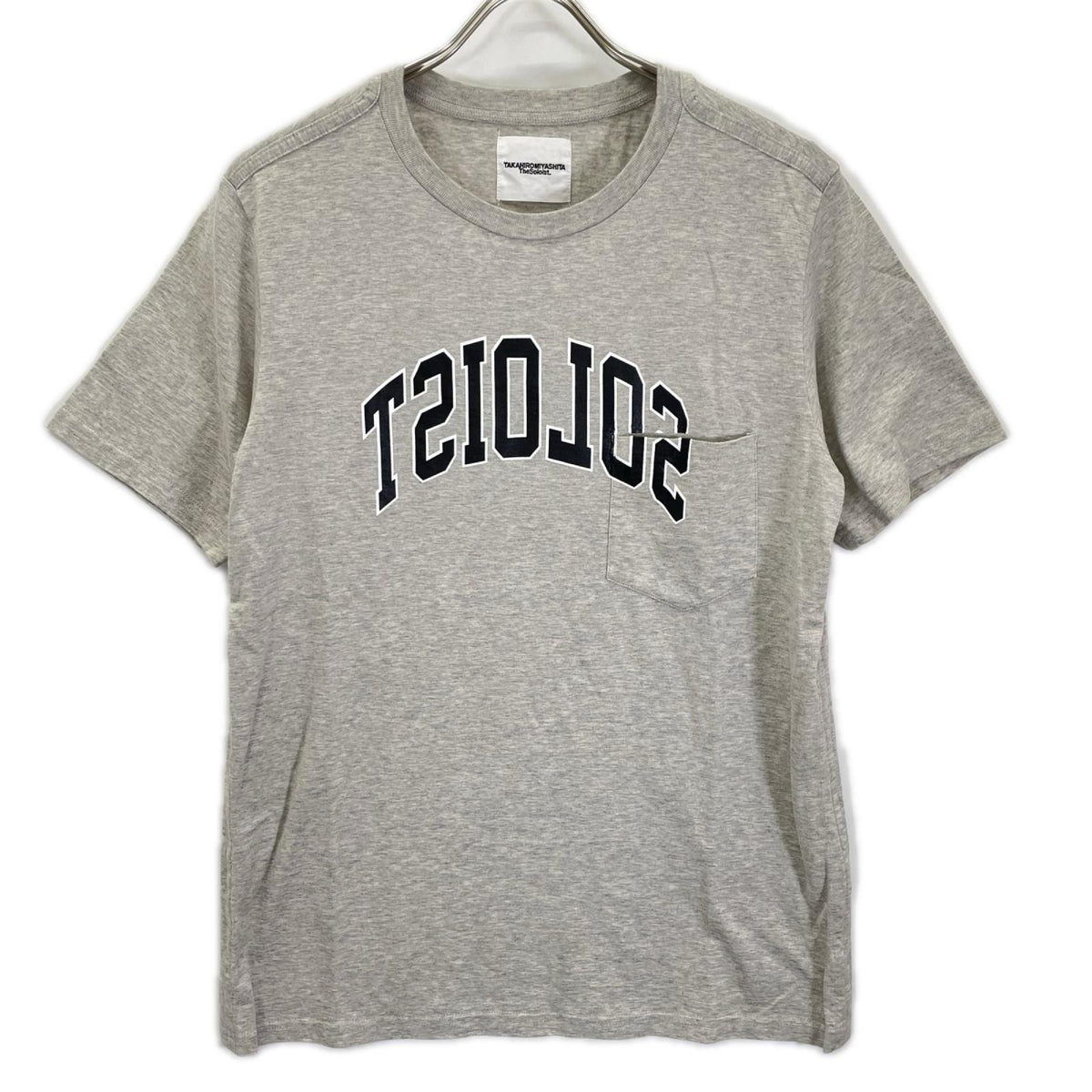 TAKAHIROMIYASHITA The SoloIst. Grey Pocket Tee Size 46