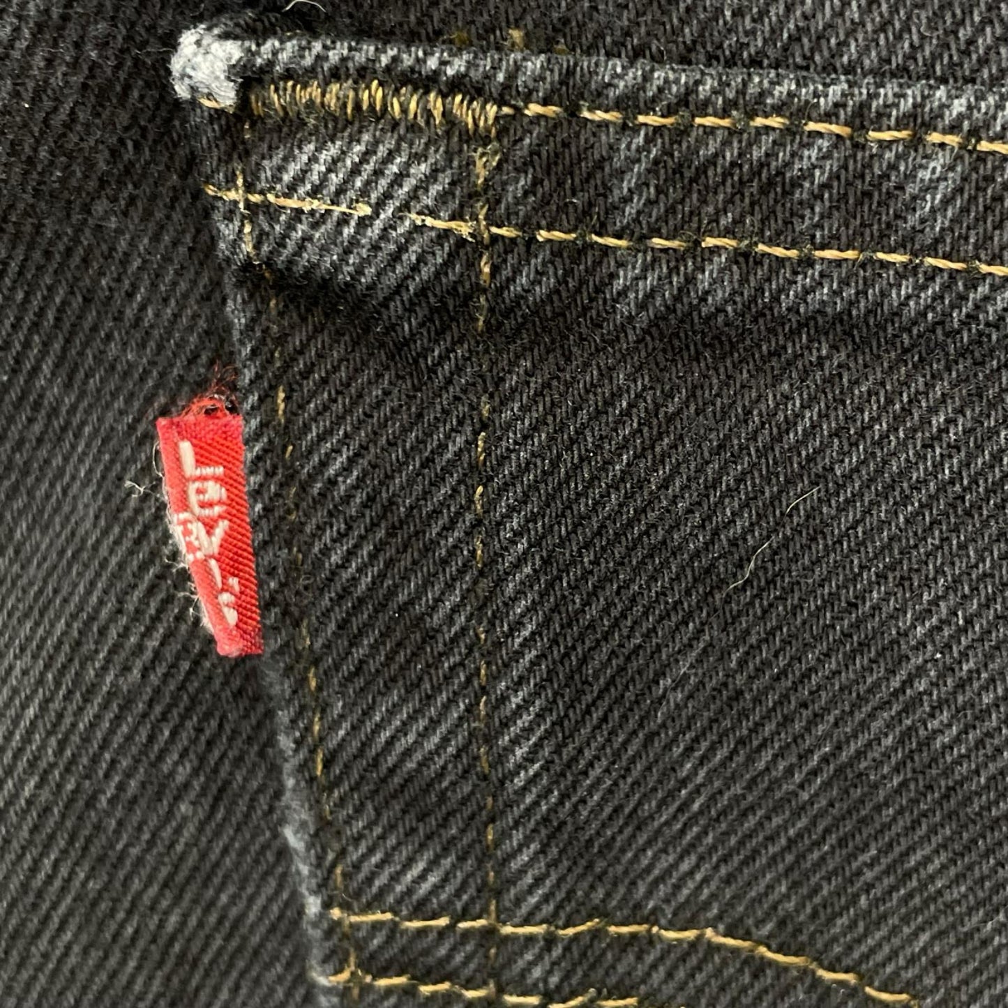 LEVI'S 90s USA 501 Garment Dyed Black Denim Jeans Size 29/34