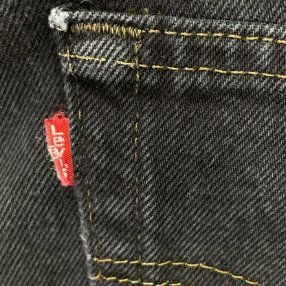 LEVI'S 90s USA 501 Garment Dyed Black Denim Jeans Size 29/34