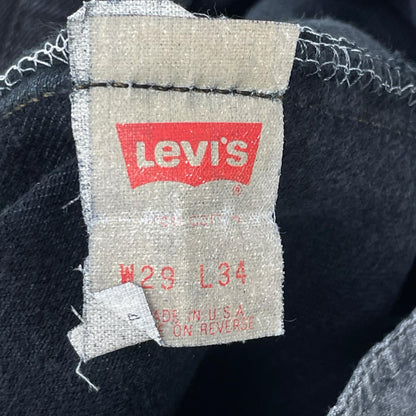 LEVI'S 90s USA 501 Garment Dyed Black Denim Jeans Size 29/34