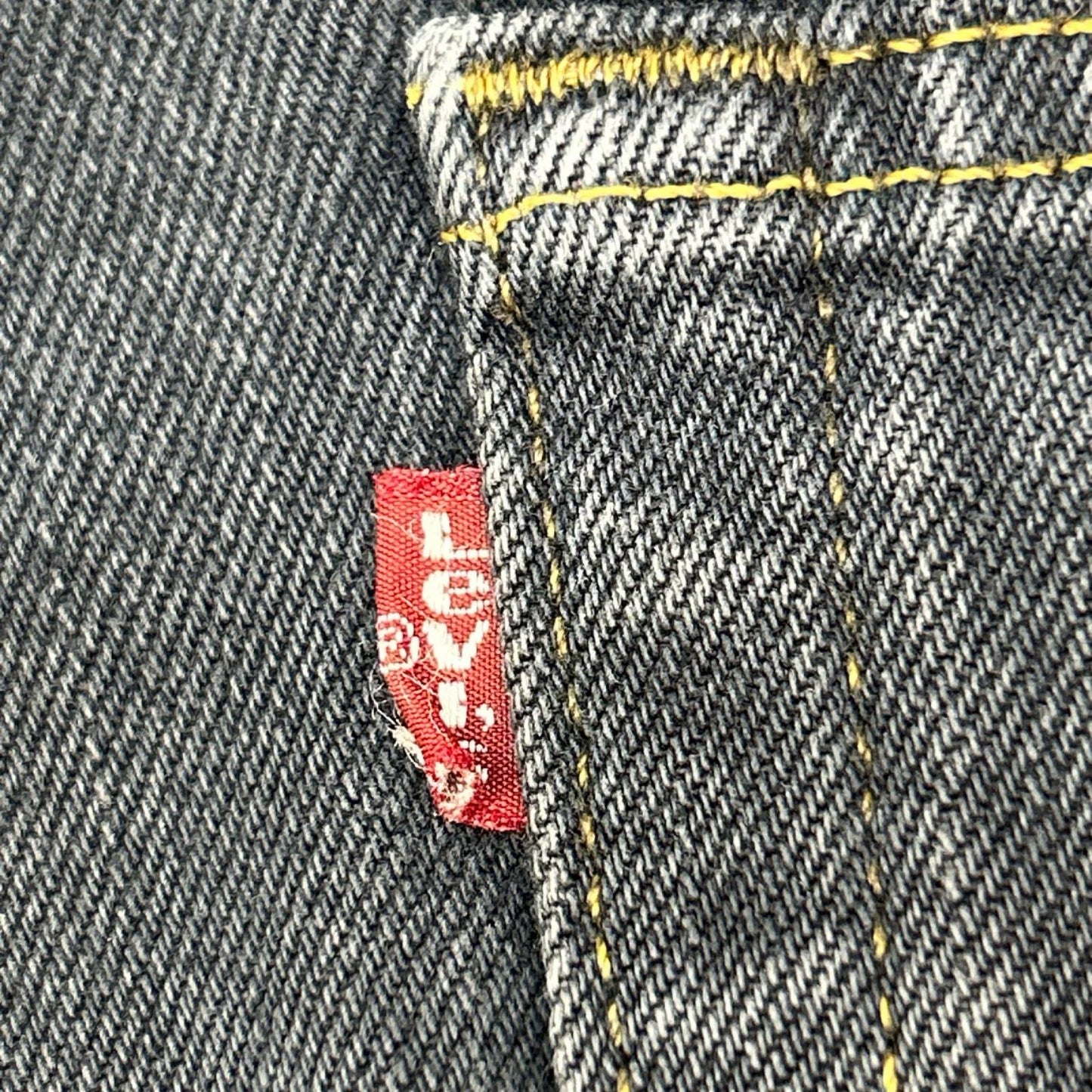 LEVI'S 00s USA 505 Yarn Dyed Black Denim Jeans Size 30/34