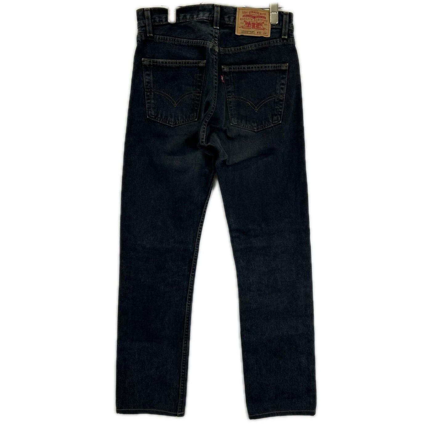 LEVI'S 00s USA 505 Yarn Dyed Black Denim Jeans Size 30/34