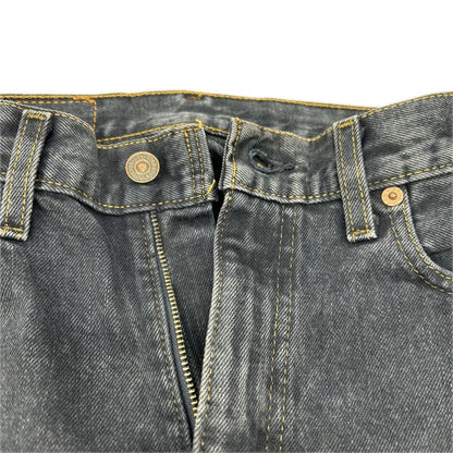 LEVI'S 00s USA 505 Yarn Dyed Black Denim Jeans Size 30/34