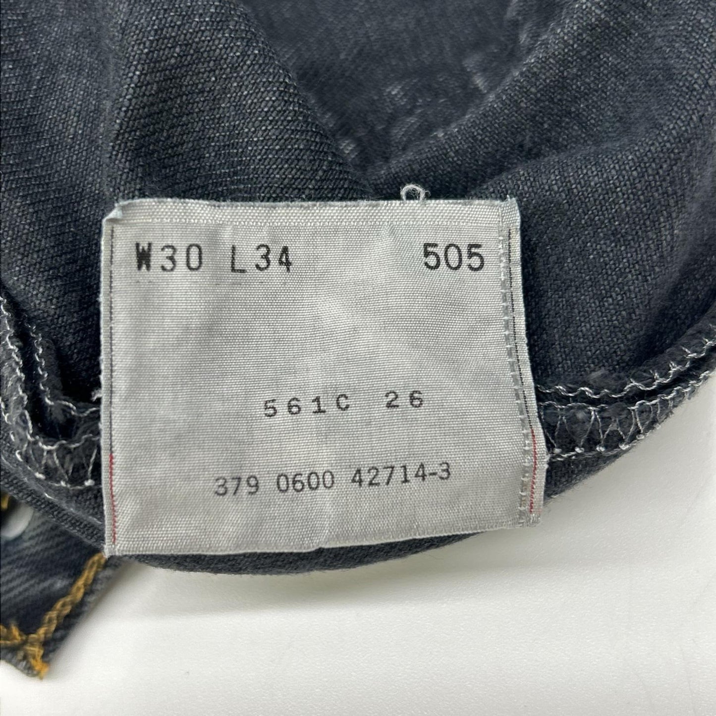 LEVI'S 00s USA 505 Yarn Dyed Black Denim Jeans Size 30/34