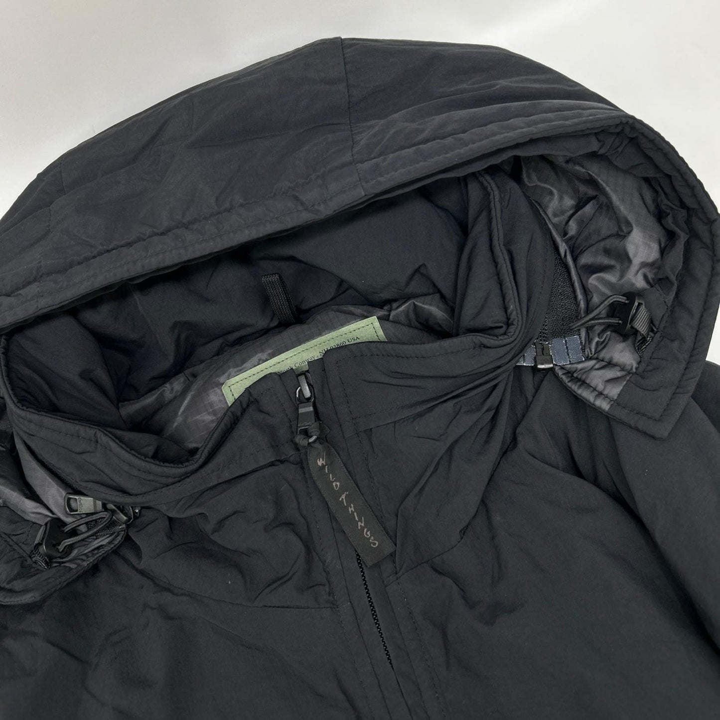 WILD THINGS Nylon Short Monster Parka Jacket Black Size M