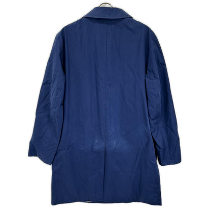 BURBERRY Nova Check Lined Fly Front Trench Coat Navy Size 50