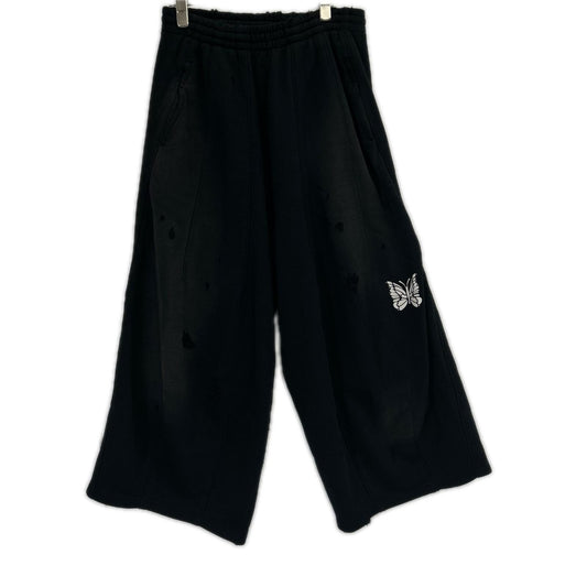 needles Deconstructed Cotton French Sweatpants Black Size XS