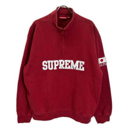 Supreme 26SS Shop Flag Half Zip Sweatshirt Red Size XL