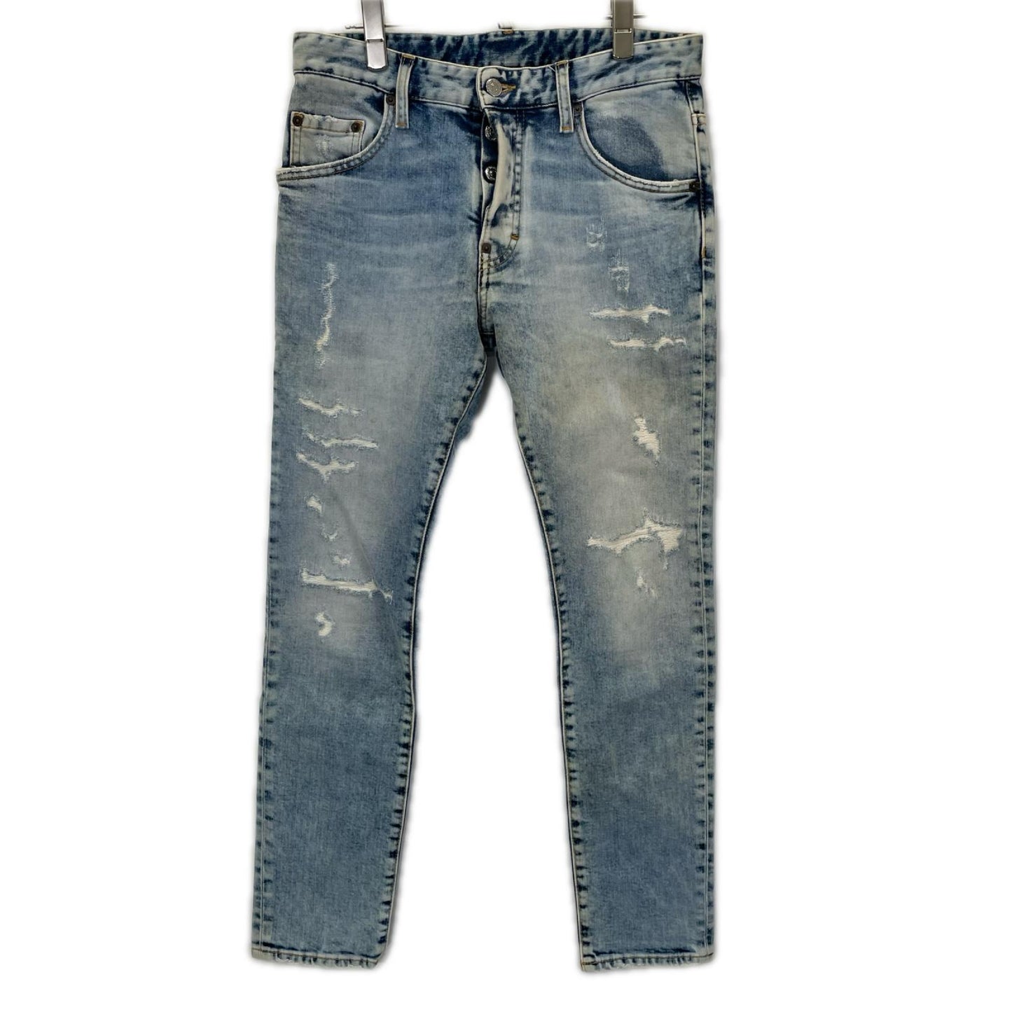 Dsquared2 DSQUARED Light Indigo Distressed Skater Size 44