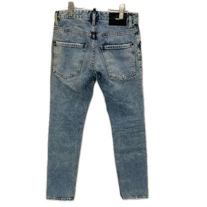 Dsquared2 DSQUARED Light Indigo Distressed Skater Size 44