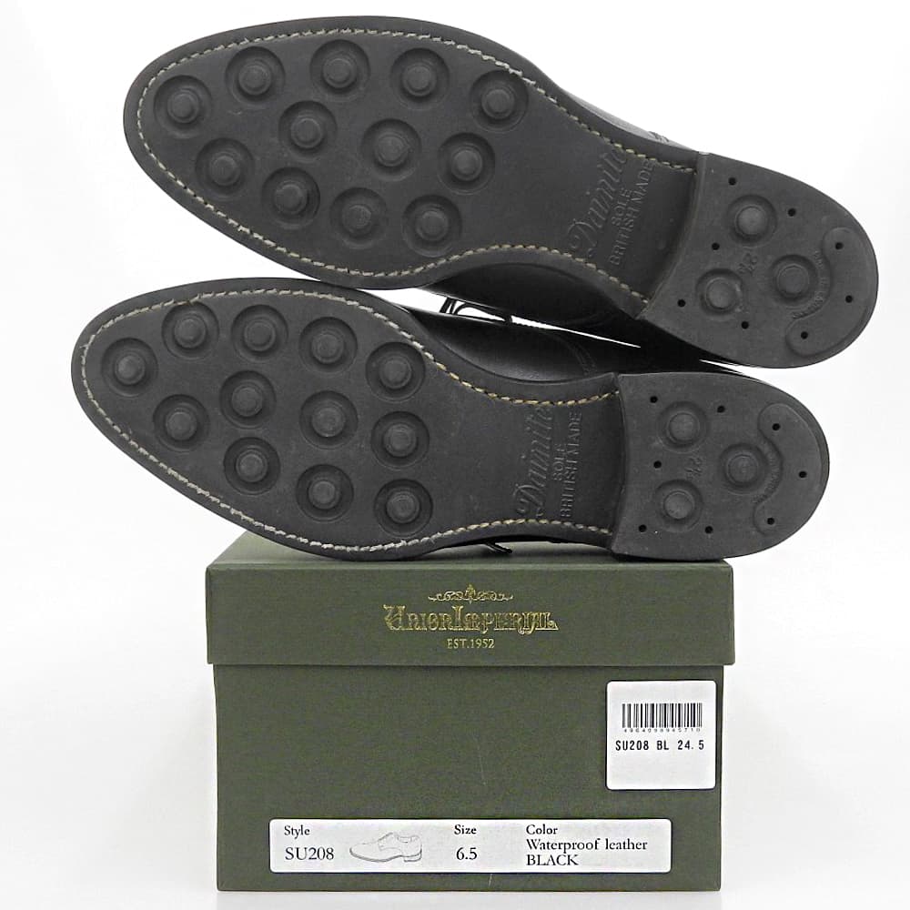UNION IMPERIAL Derby Plain Leather Sneakers Black Size 6.5
