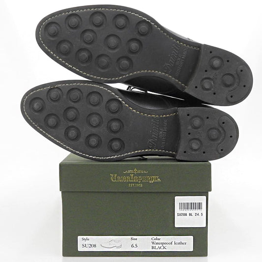UNION IMPERIAL Derby Plain Leather Sneakers Black Size 6.5