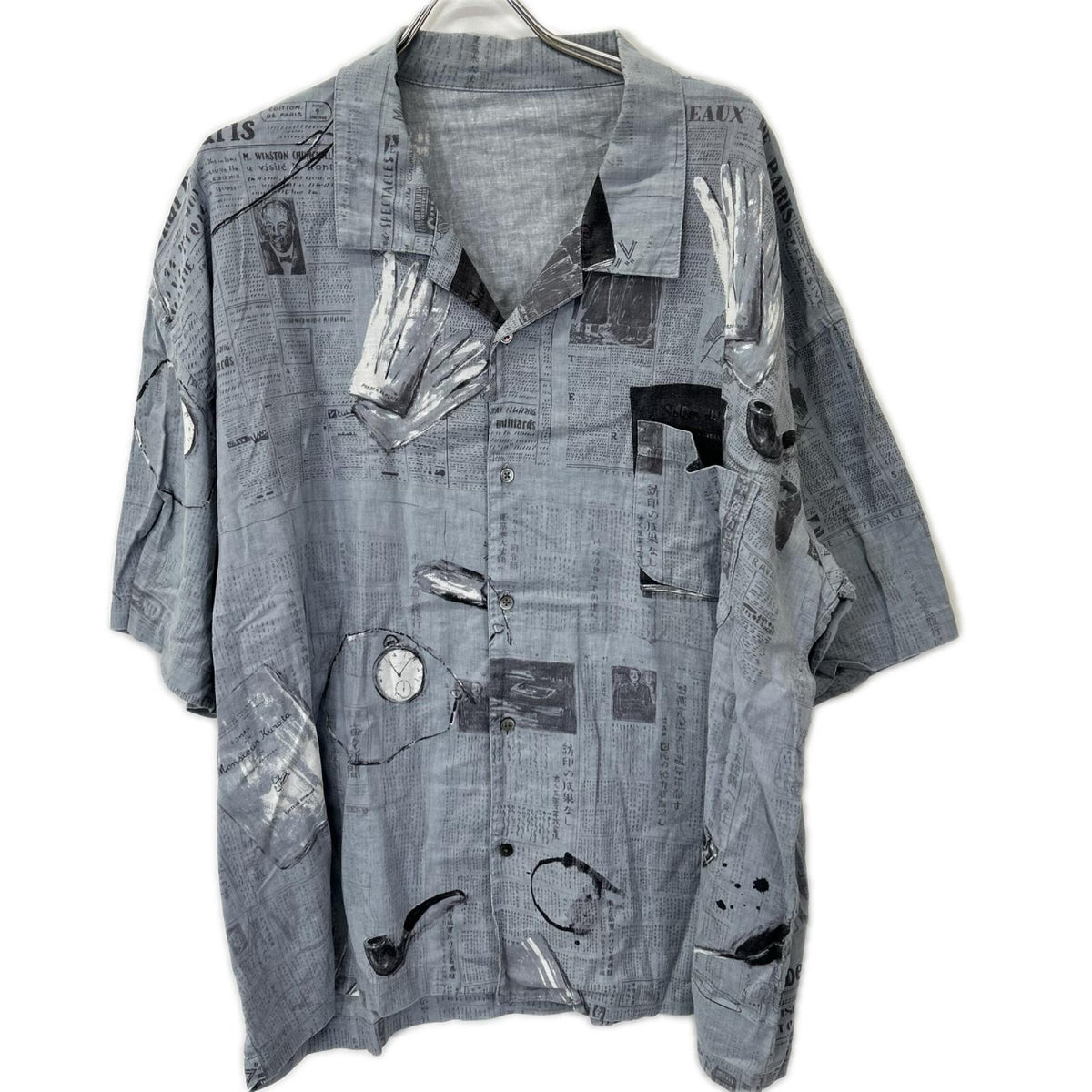 Porter Classic MONSIEUR KURATA Cotton Linen S/S Gray Size XL