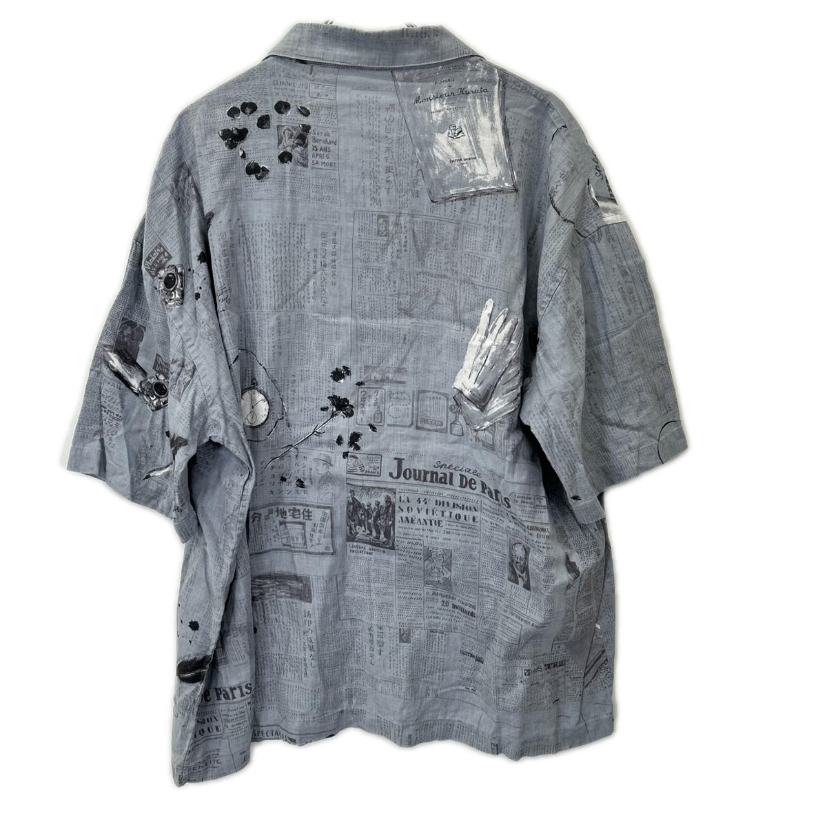 Porter Classic MONSIEUR KURATA Cotton Linen S/S Gray Size XL