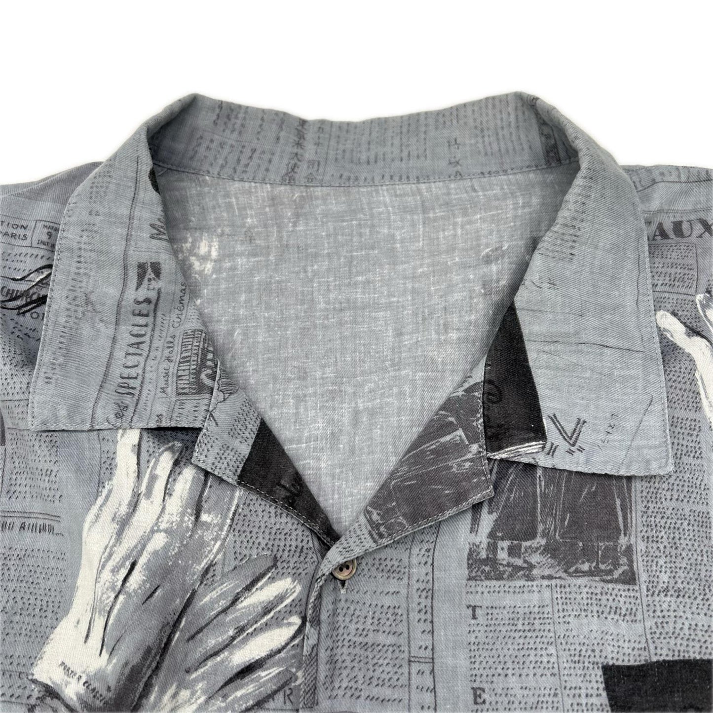 Porter Classic MONSIEUR KURATA Cotton Linen S/S Gray Size XL