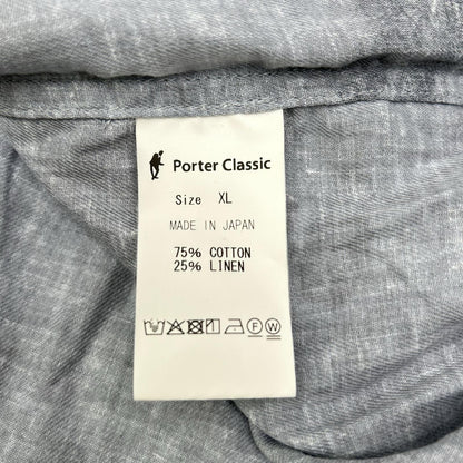 Porter Classic MONSIEUR KURATA Cotton Linen S/S Gray Size XL