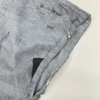Porter Classic Gray Cotton Linen Kurata Blouse Size XL