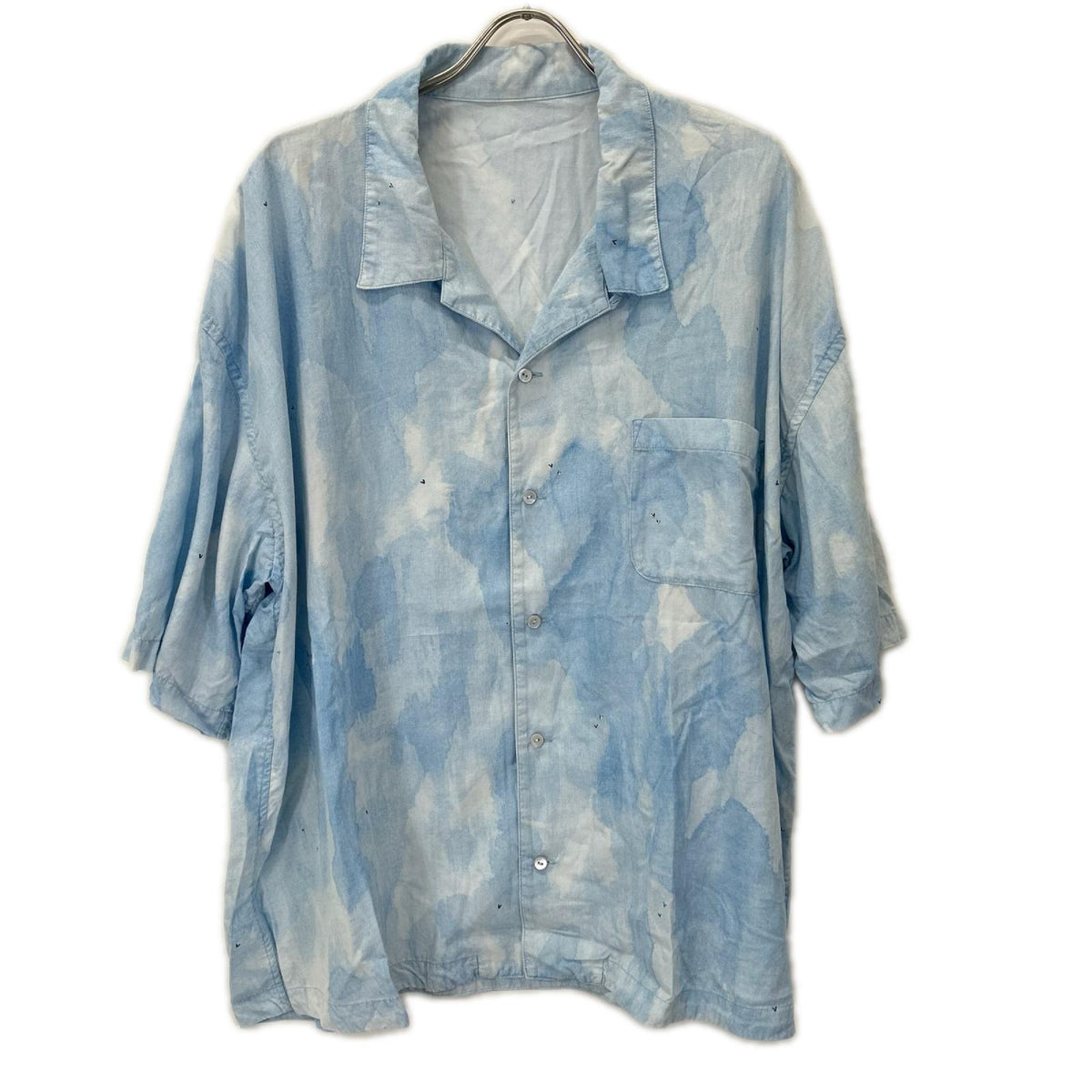 Porter Classic Lyocell Shell Button Shirt Blue Size XL