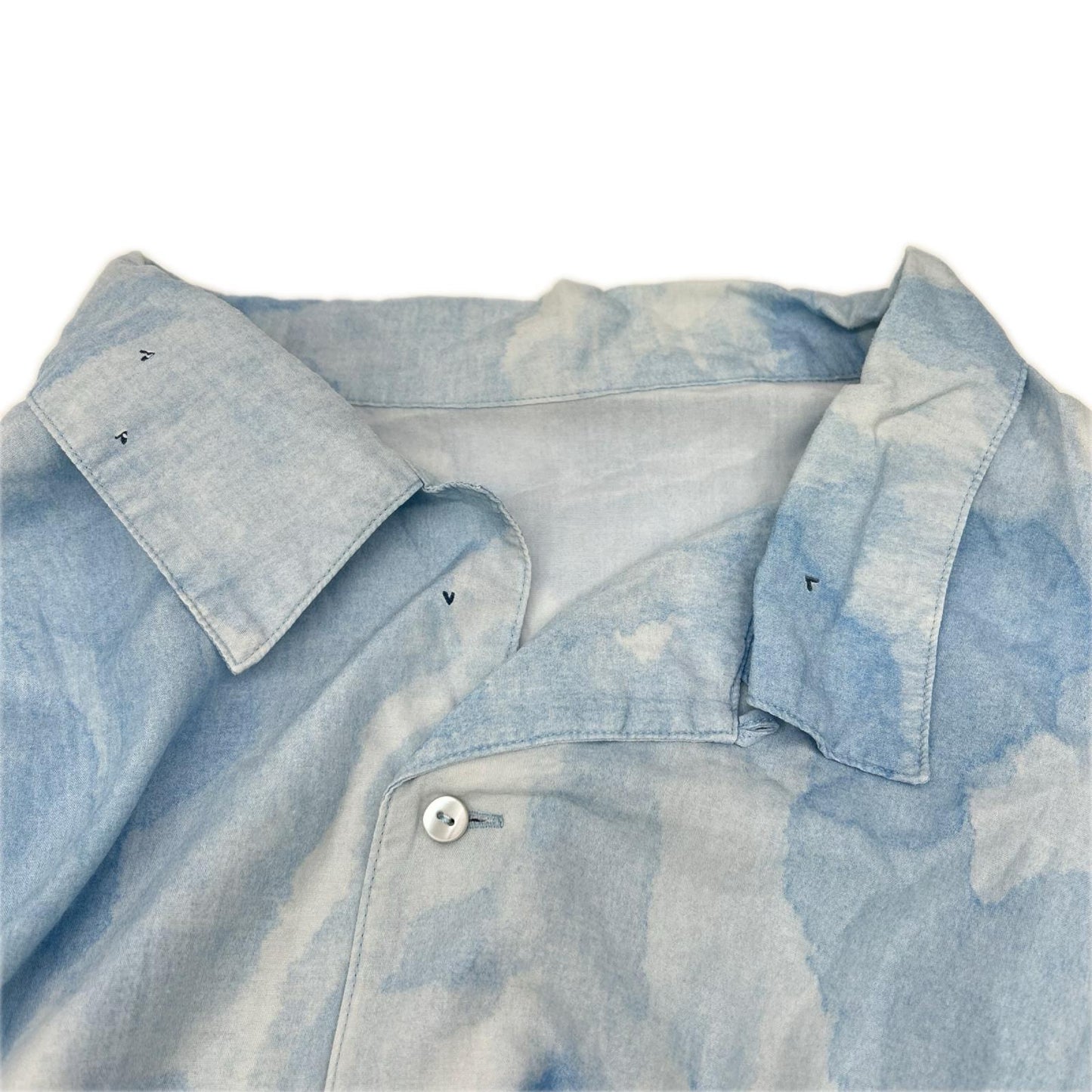 Porter Classic Lyocell Shell Button Shirt Blue Size XL