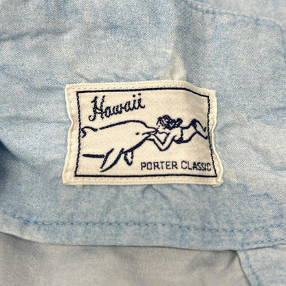 Porter Classic Lyocell Shell Button Shirt Blue Size XL