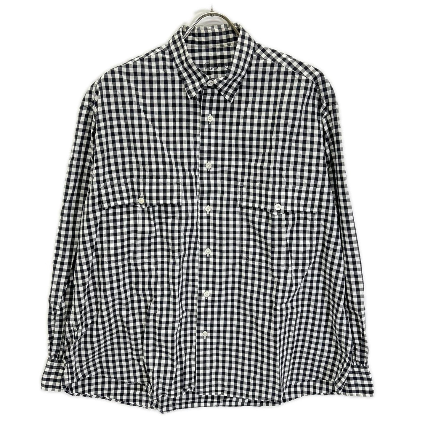Porter Classic Cotton Roll Up Gingham Shirt Multi Size M
