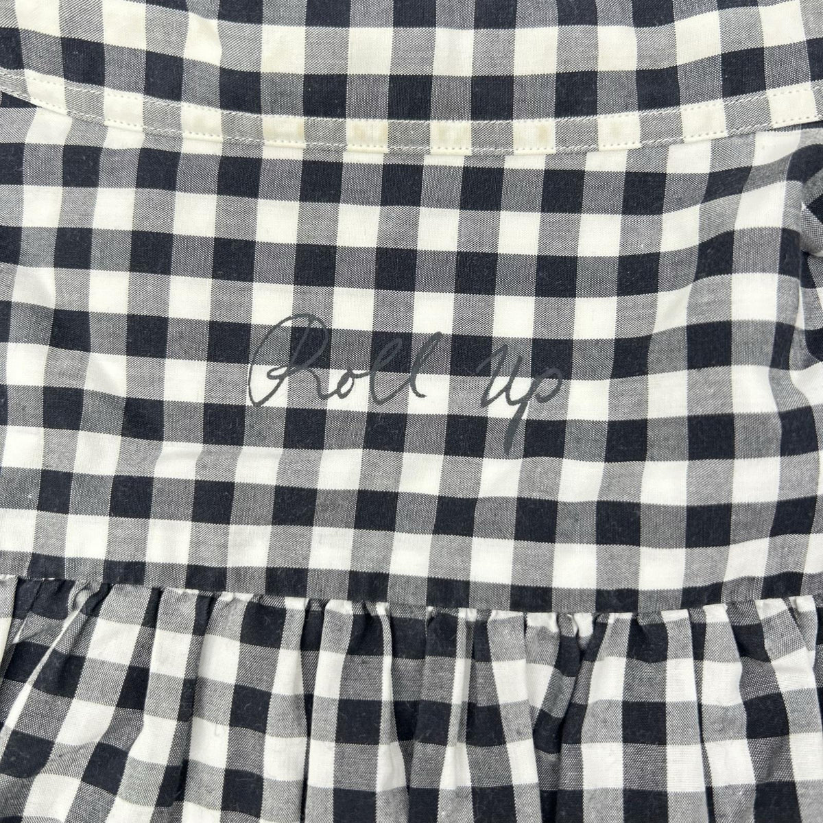 Porter Classic Cotton Roll Up Gingham Shirt Multi Size M