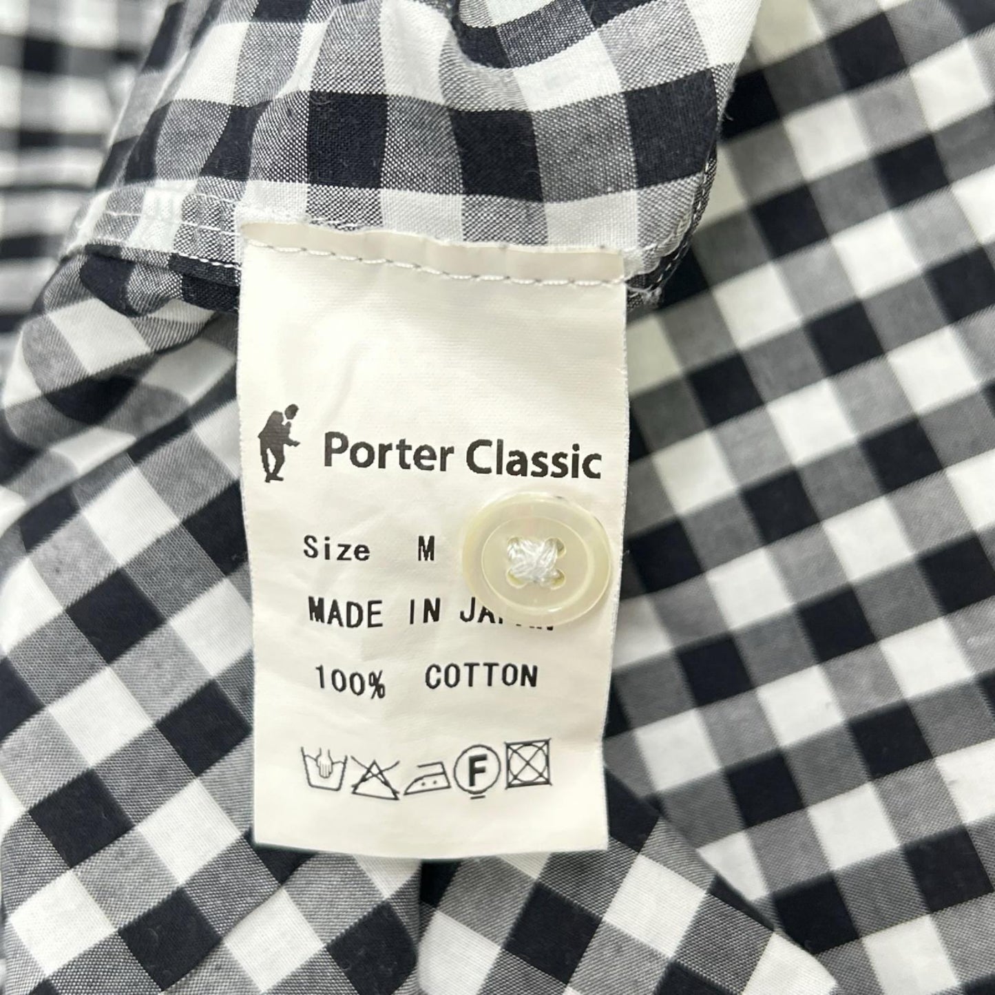 Porter Classic Cotton Roll Up Gingham Shirt Multi Size M
