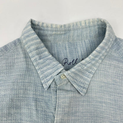 Porter Classic Light Blue Cotton Roll Shijira Stripe Size XL