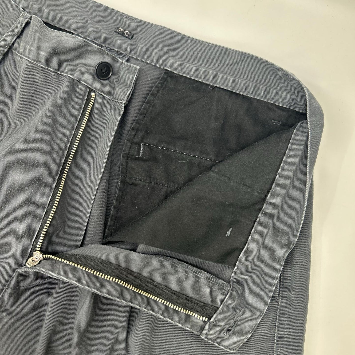 Porter Classic Gray Cotton Tapered Astaire Chinos Size L