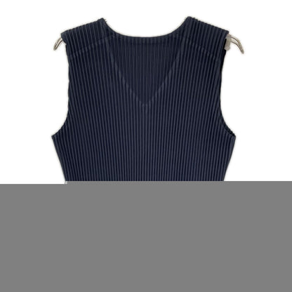 HOMME PLISSE ISSEY MIYAKE 25AW Pleated Vest Navy Size 2