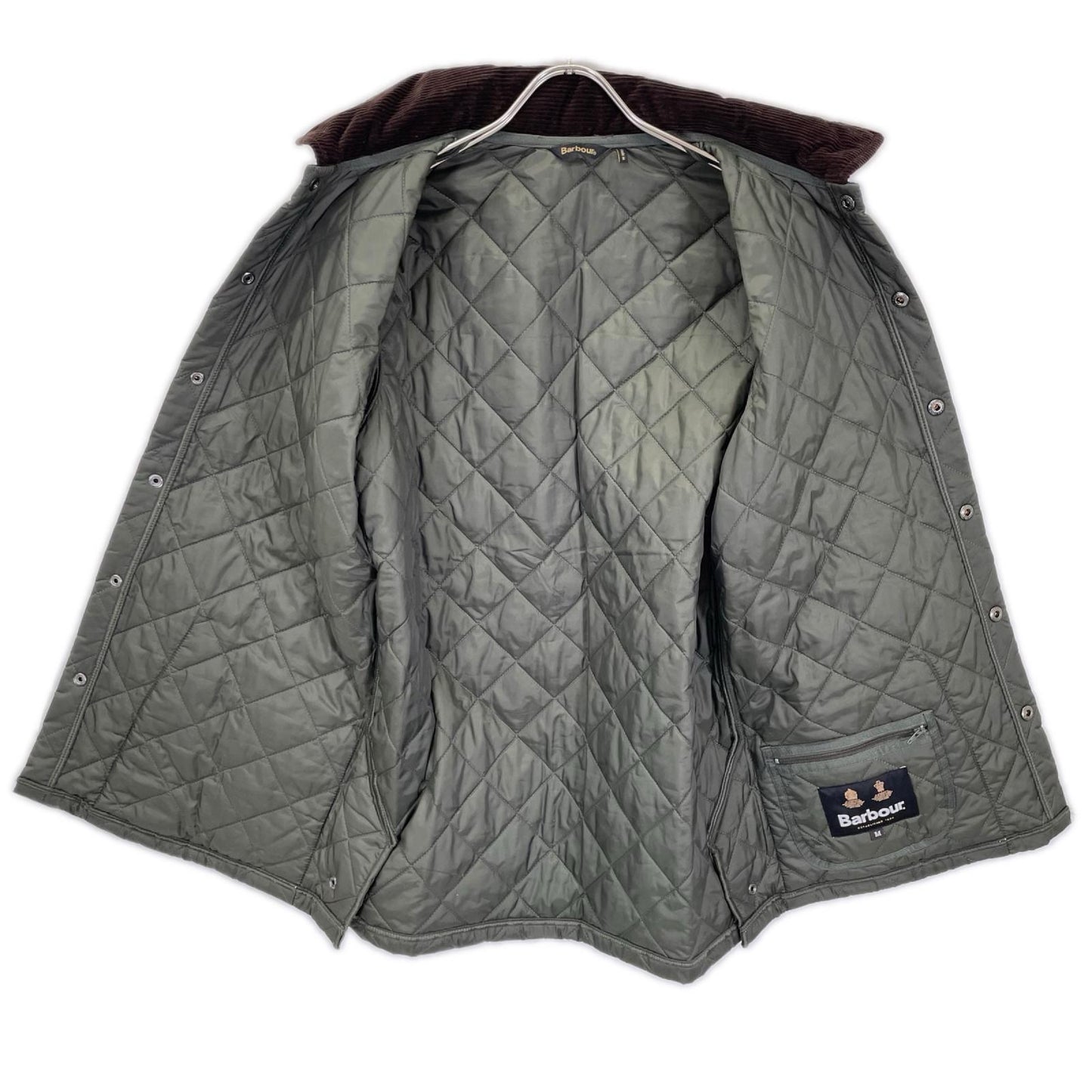 Barbour Liddesdale Nylon Quilted Jacket Green Size M