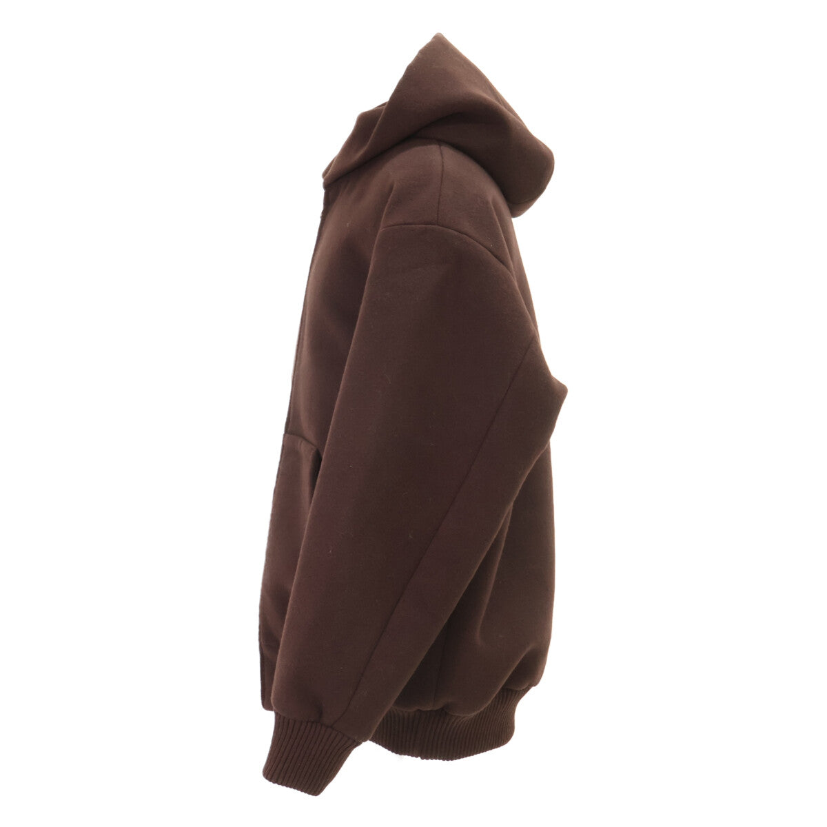 AURALEE 24AW Dark Brown Wool Pile Zip Hoodie Jacket Size 3