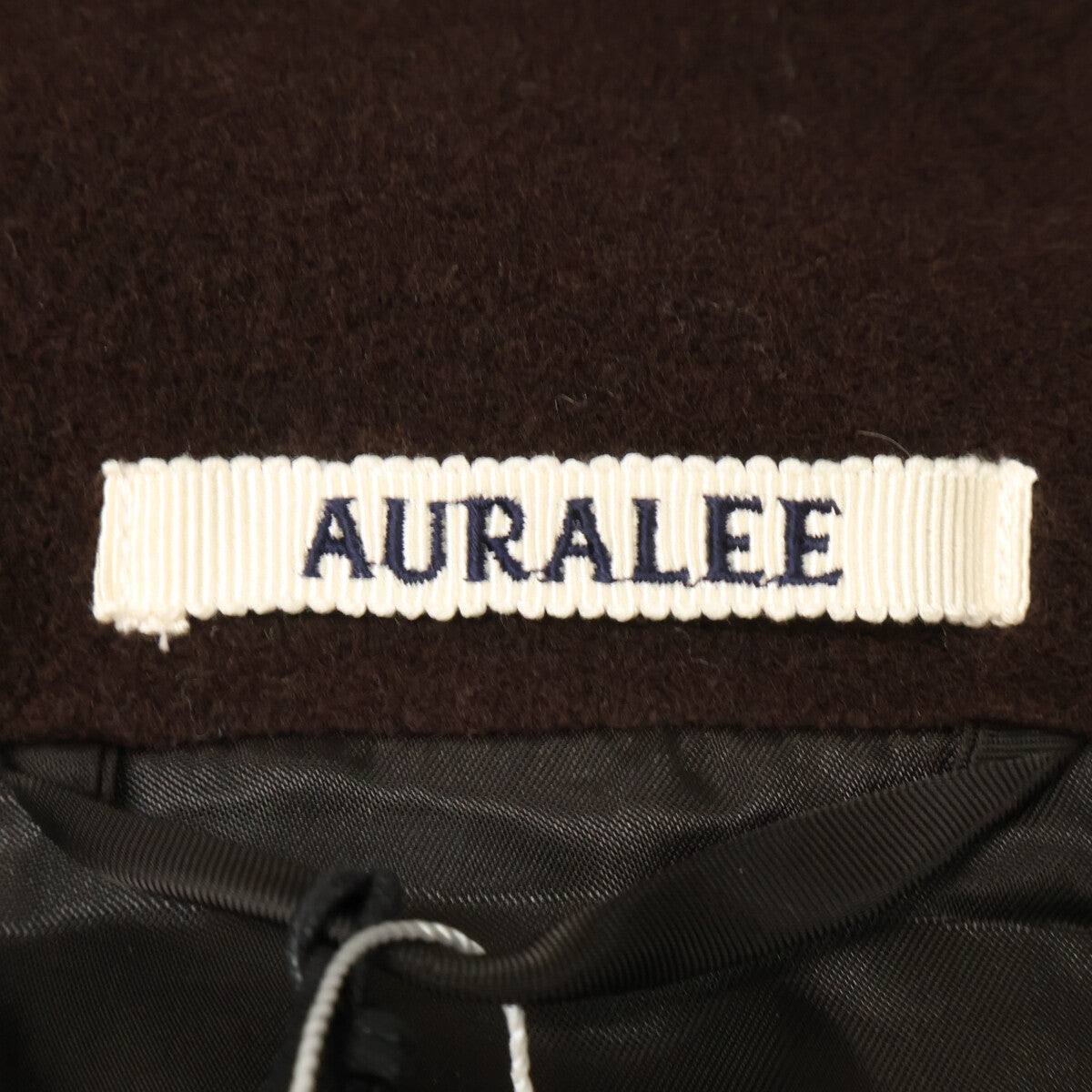 AURALEE 24AW Dark Brown Wool Pile Zip Hoodie Jacket Size 3