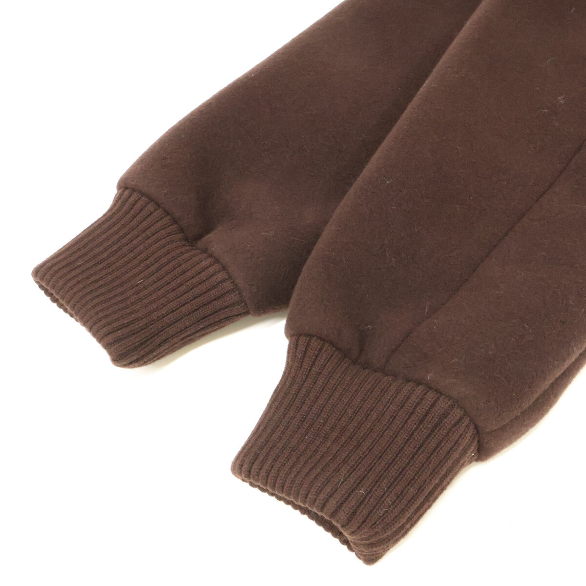 AURALEE 24AW Dark Brown Wool Pile Zip Hoodie Jacket Size 3