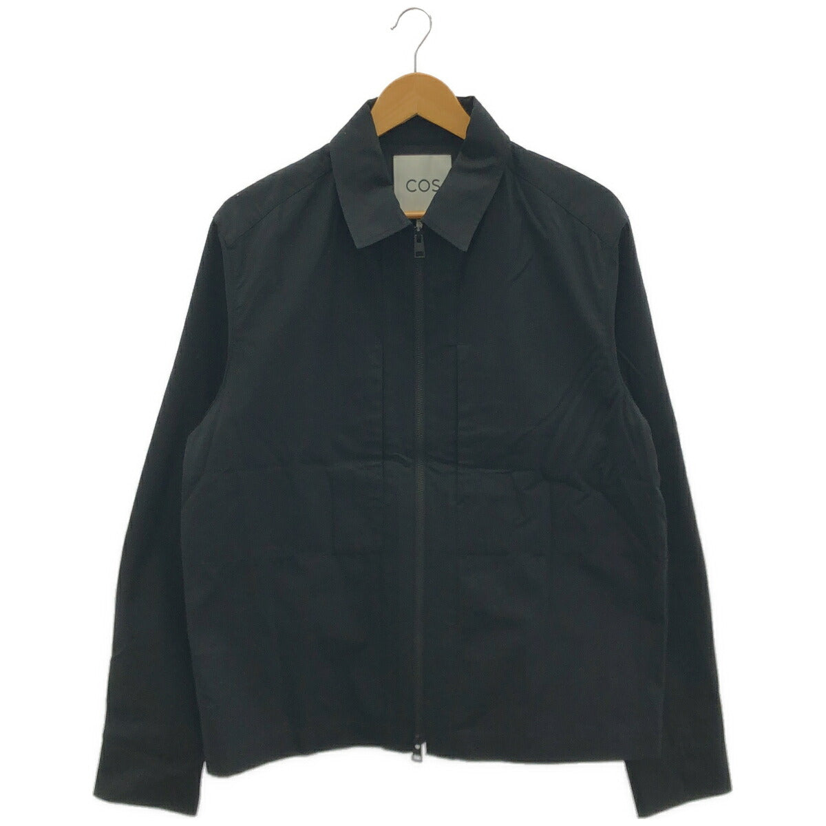 COS Black Zip-Up Overshirt Jacket Size M