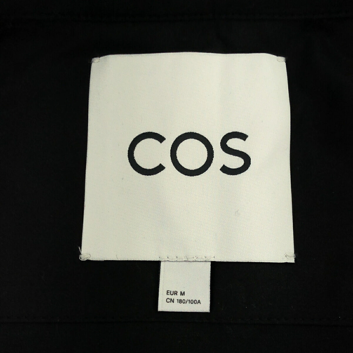 COS Black Zip-Up Overshirt Jacket Size M