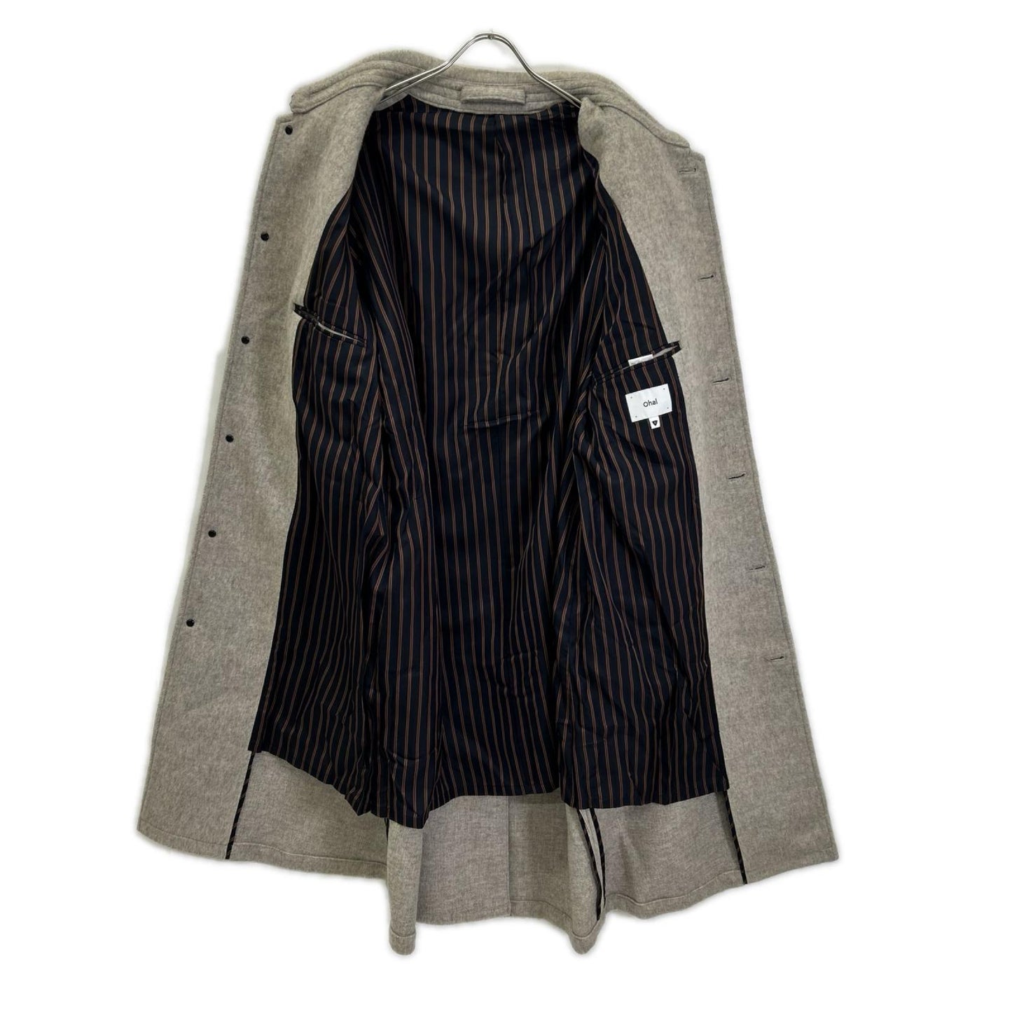 Ohal Light Gray Wool Balmacaan Coat Size 1
