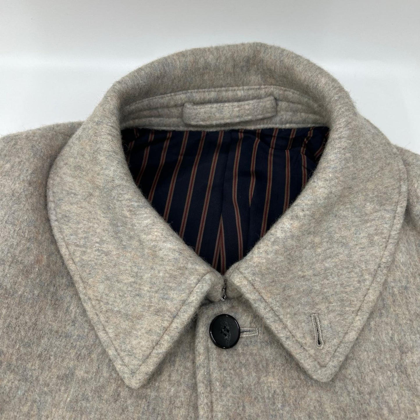 Ohal Light Gray Wool Balmacaan Coat Size 1