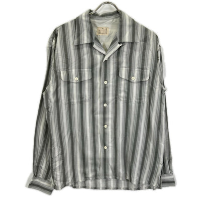 Pablo vinci 23AW Ombre Striped Open Collar Shirt Gray Size S