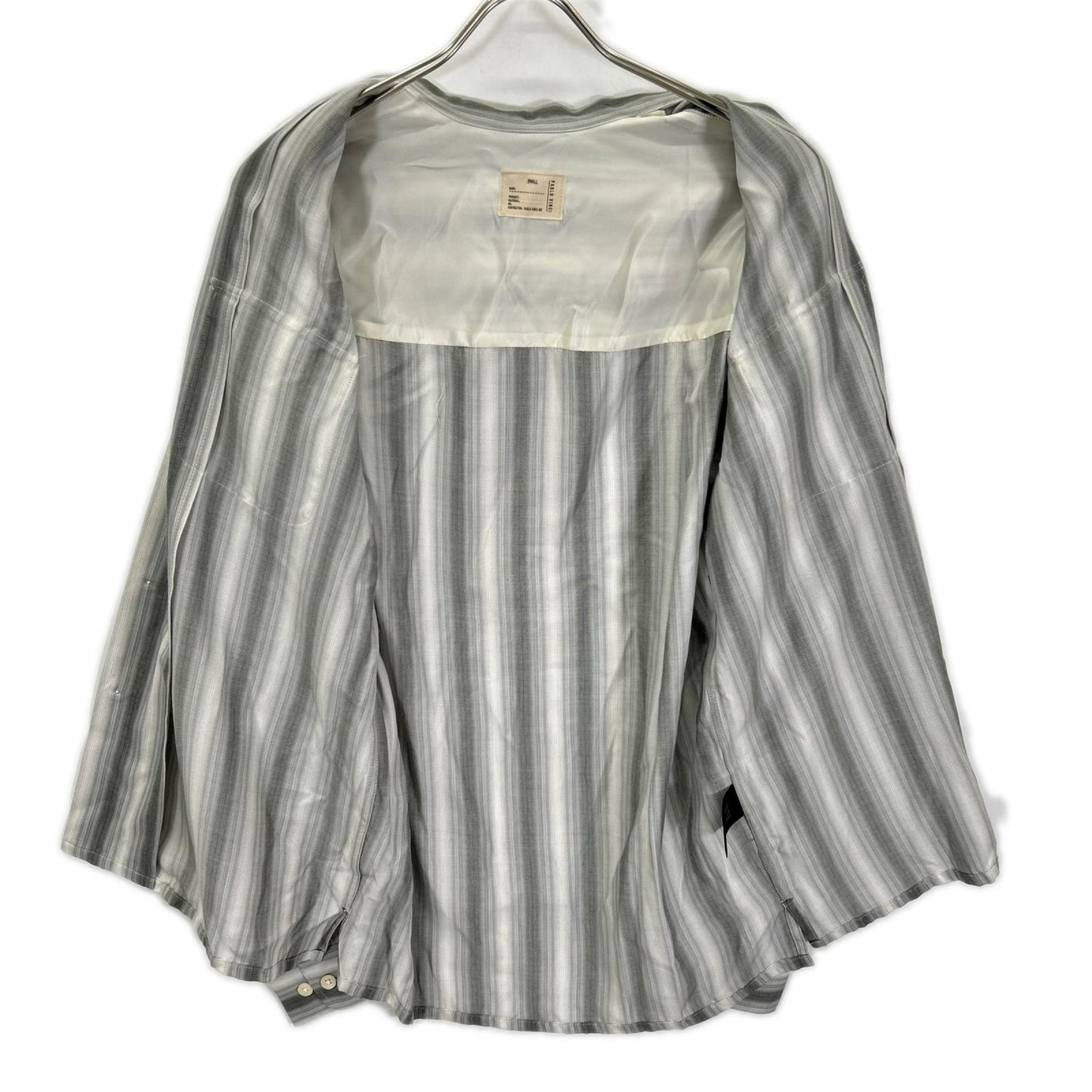 Pablo vinci 23AW Ombre Striped Open Collar Shirt Gray Size S