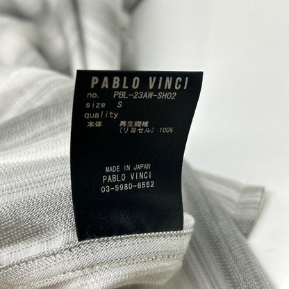 Pablo vinci 23AW Ombre Striped Open Collar Shirt Gray Size S