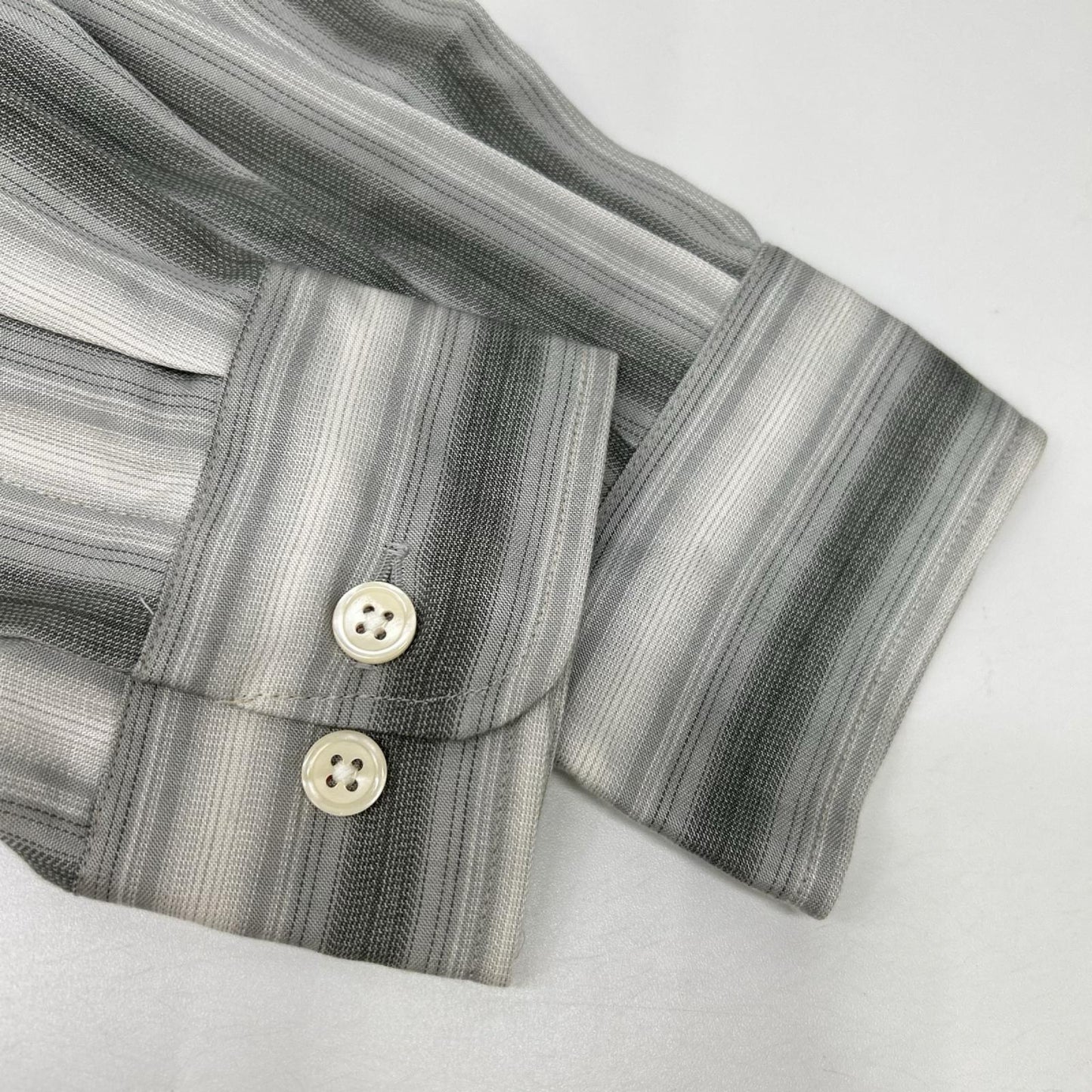 Pablo vinci 23AW Ombre Striped Open Collar Shirt Gray Size S
