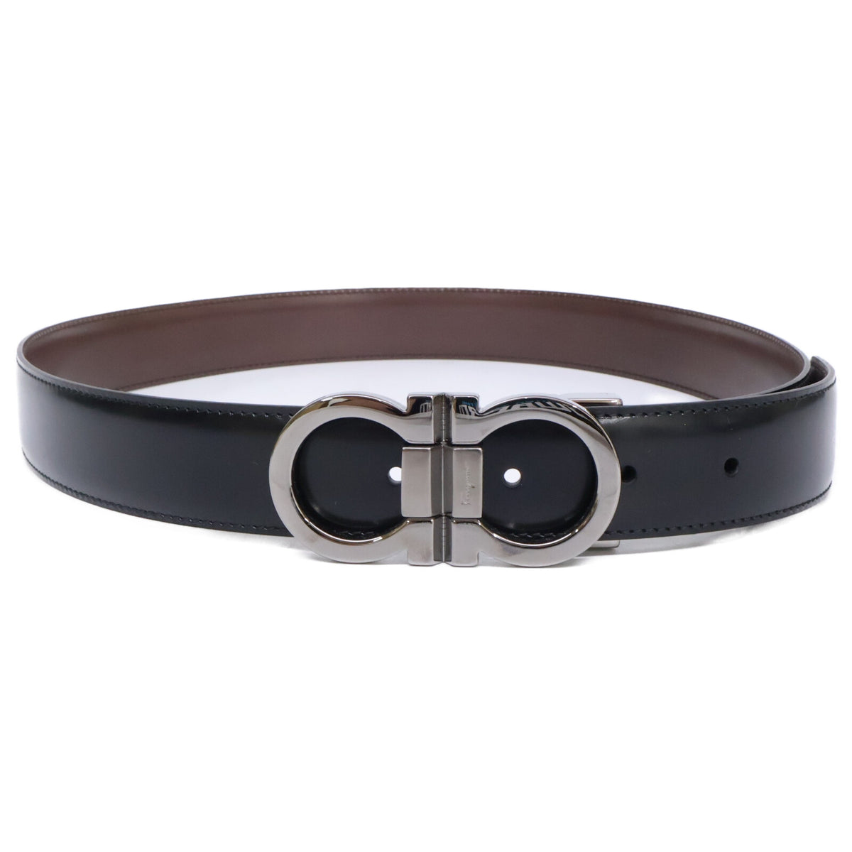 SalvatoreFerragamo Reversible Gancini Leather Belt